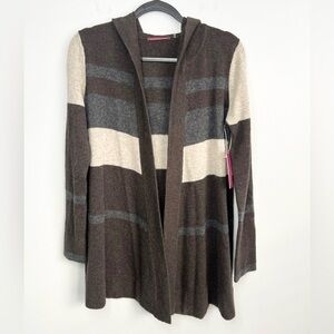 NWT! Cashmerecashmere Size S • 100% Cashmere Open Hooded Cardigan.